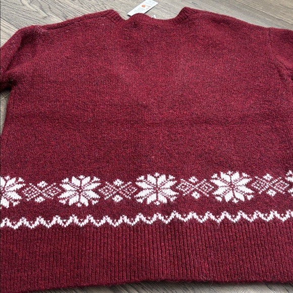 Haute Hippie | NWT Burgundy Sweater Cardigan with Deer Pattern Sz Small - Picture 11 of 12